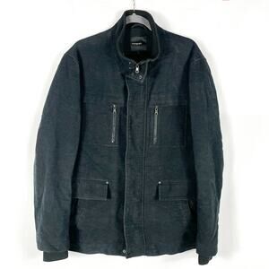Autograph Marks‎ & Spencer Jacket Charcoal Gray Sz L Men's Full Zip Long Sleeve